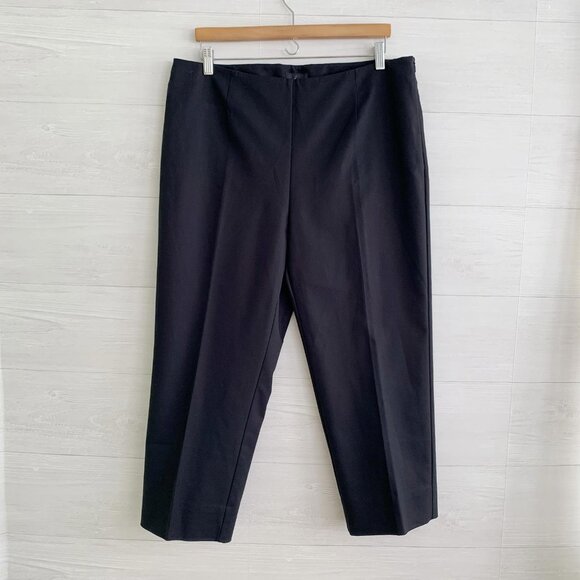 NWT Gallia Moda - Black cotton cropped pants, sz 16 - Picture 1 of 6